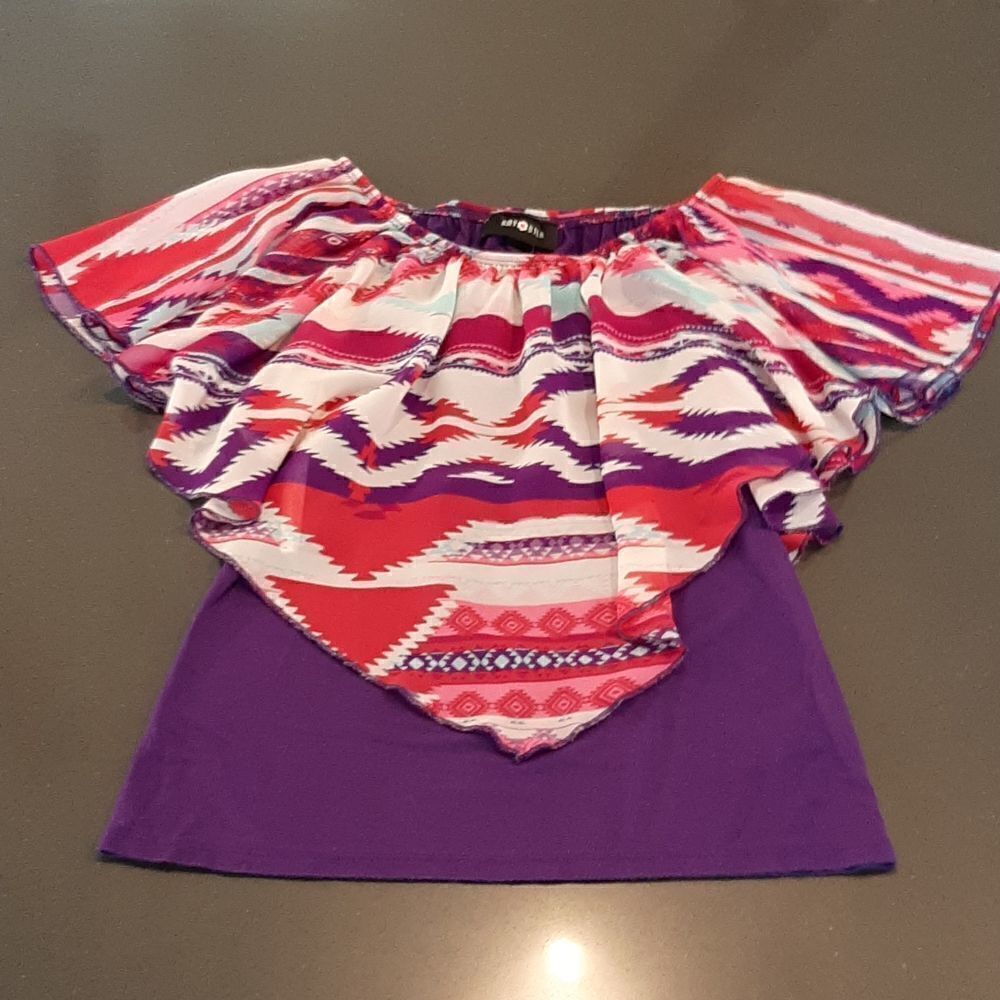 Amy Byer Purple and Pink Top